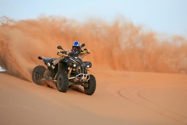 Quad bike ride in desert